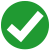 marca de verificación blanca en círculo verde