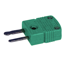Conector para termopar de tipo K (verde)
