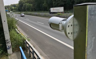 Installed video camera, recording the traffic flow.
