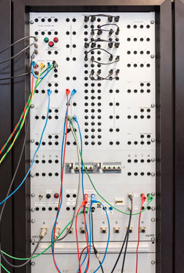 View of one switchboard at Damstra Lab