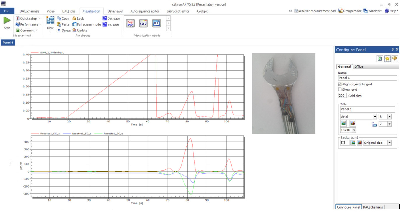 Digital image integration with Gom Aramis.