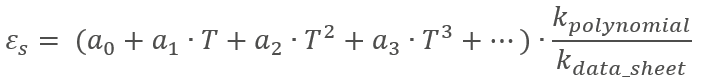 Thermal polynomial with gauge factor adjustment